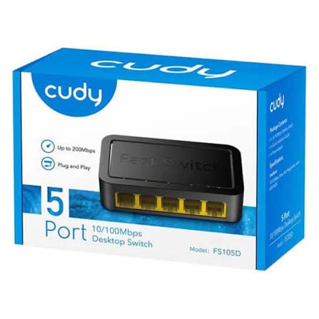 Cudy FS105D 5-Port 10/100 Mbps Desktop Switch Unmanaged