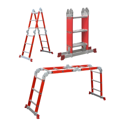 Fundi FFL45-FRP (4 x 5 Step) Red Fiberglass Folding Ladder