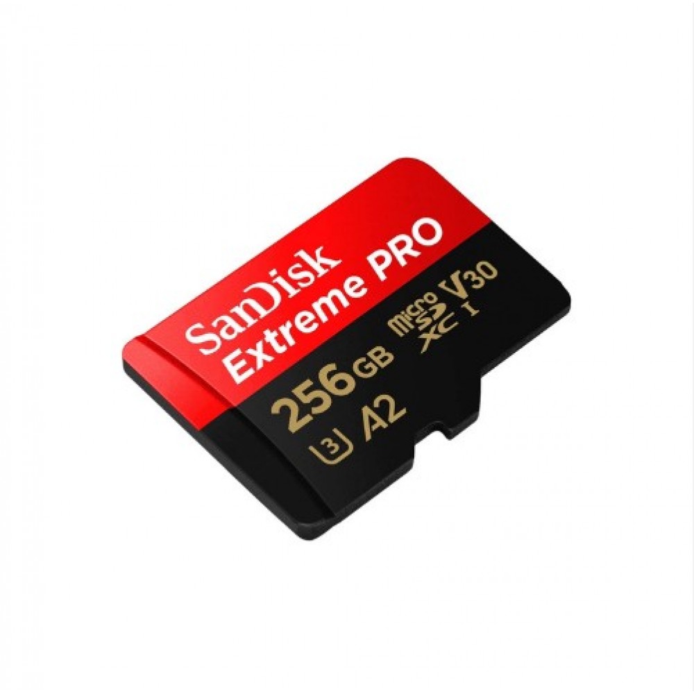 SanDisk Extreme Pro 256GB microSDXC Memory Card, Up to 200MB/s Read Speed, V30 Video Speed Class, SDSQXCD-256G-GN6MA