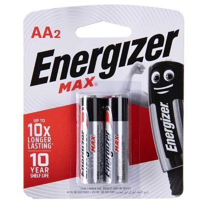 Energizer MAX AA Alkaline Batteries 1.5V 2 Pack